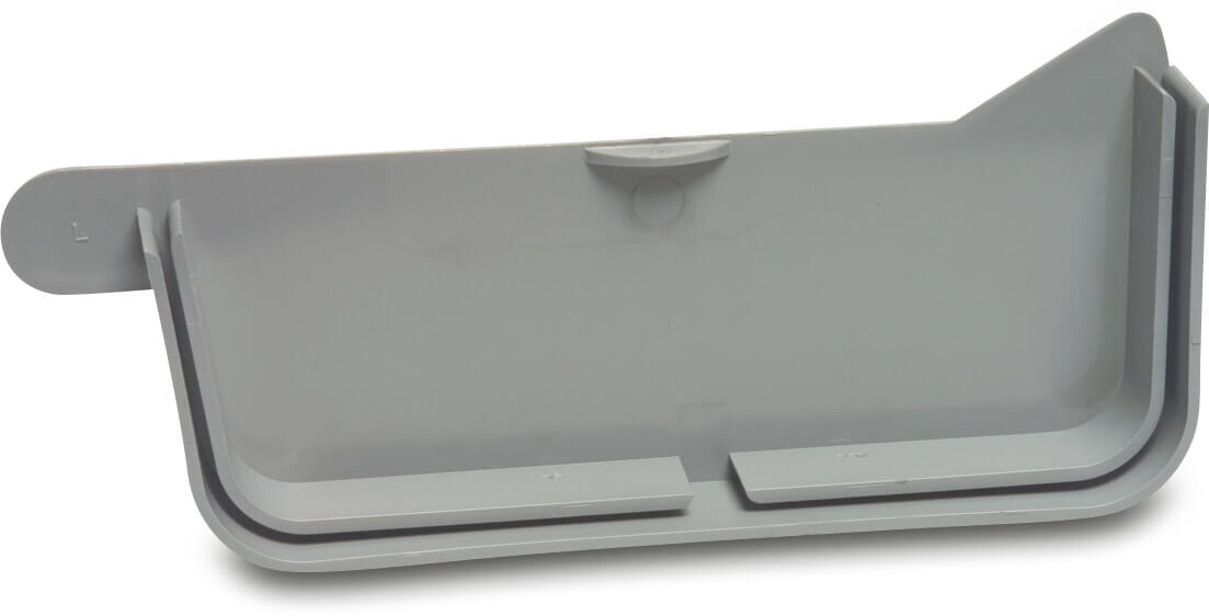 Endkappe PVC-U 187 mm Klebe Grau Typ Links