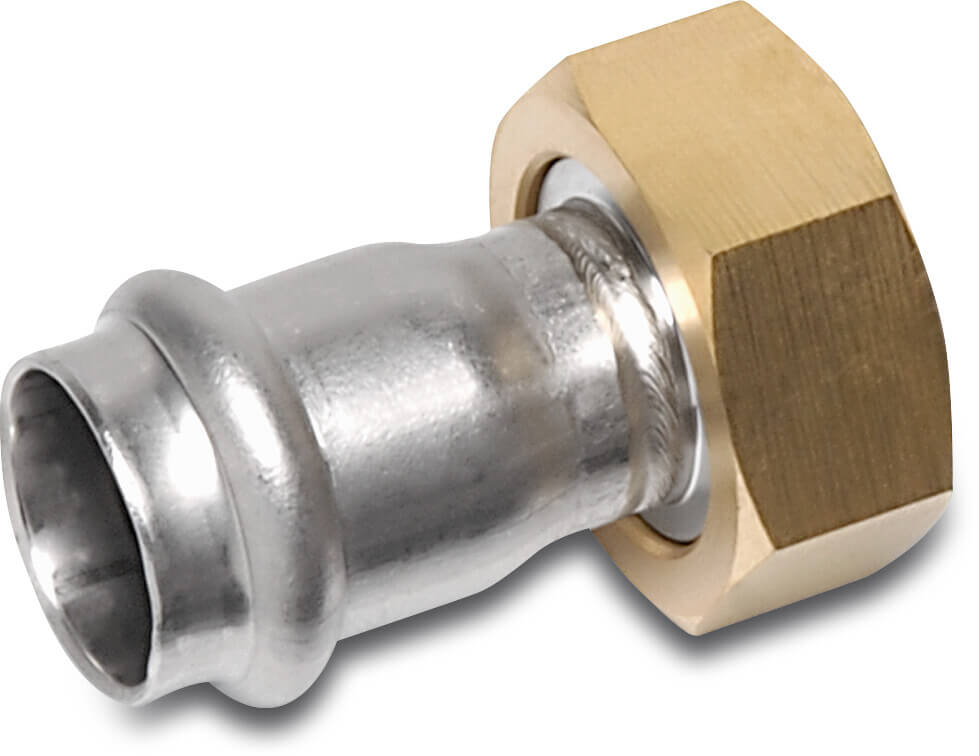 Bonfix Verschraubung Edelstahl 316L Innengewinde x Pressmuffe 16bar DVGW/KIWA