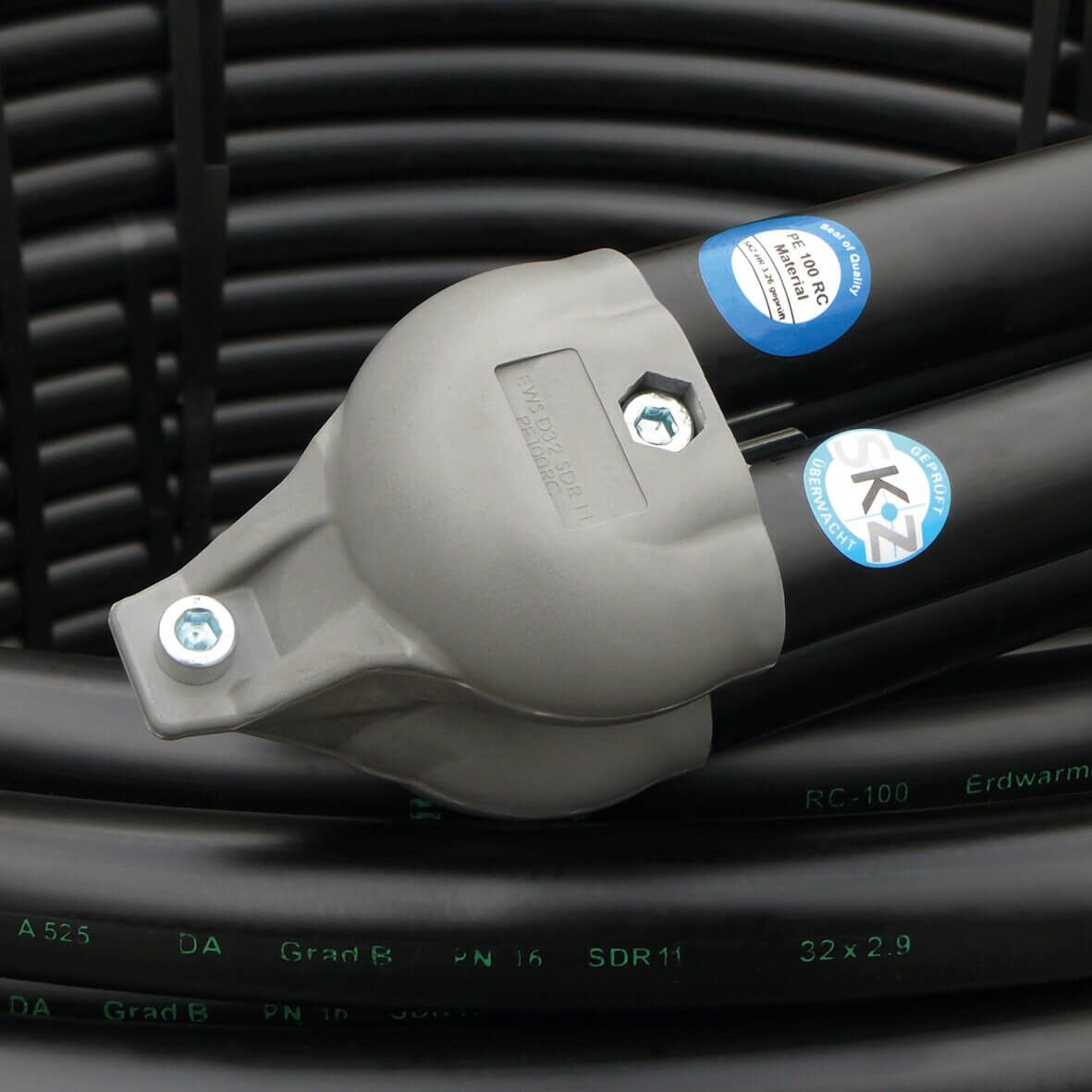 Profec Sonde PE100 Glatt SDR11 16bar Schwarz 70m KOMO Typ doppelt