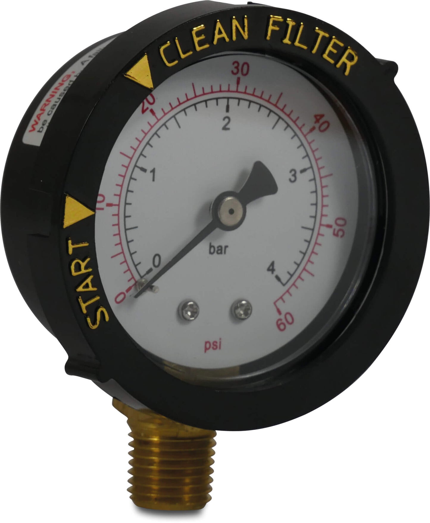 Pentair Manometer 50 mm Außengewinde 0 - 4bar Typ trockener Bodenanschluss 1/4" R152047
