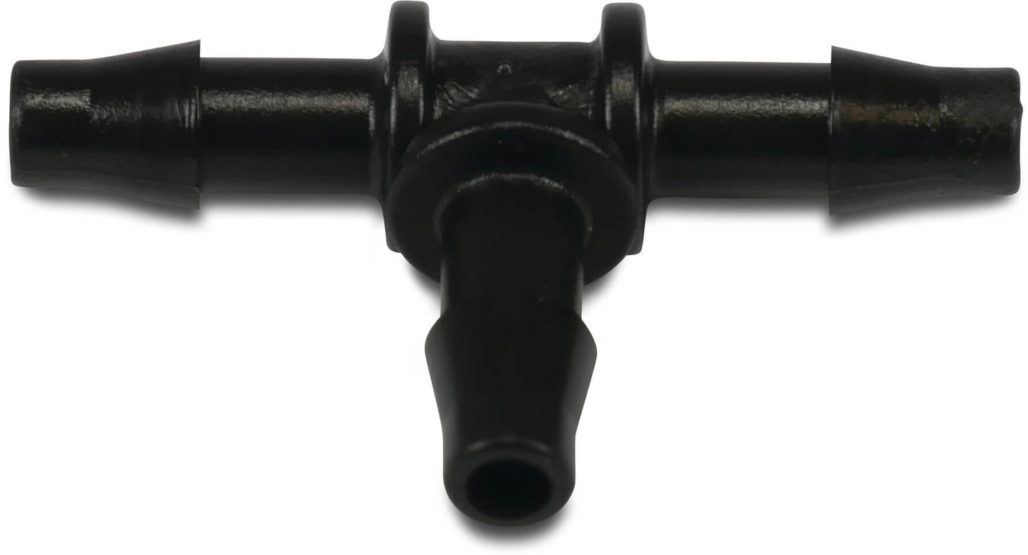 T-Stück 90° PP 6 mm Tülle 3,5bar Schwarz (VE: 10 St.)