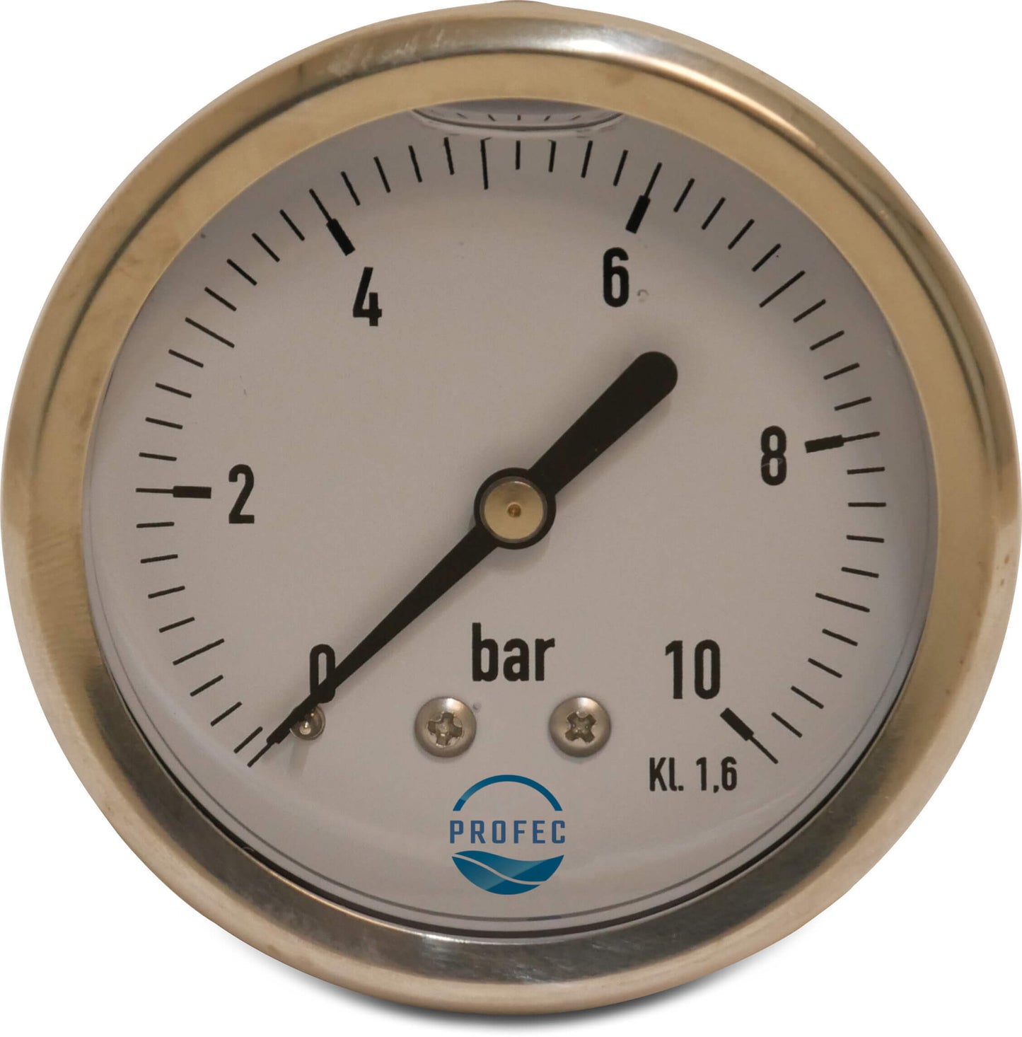 Profec Manometer 63 mm Außengewinde -1 - 5bar Typ Glyzeringefüllt Hinten 1/4"