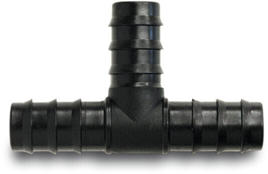 T-Stück 90° PP 12 mm Tülle 4bar Schwarz