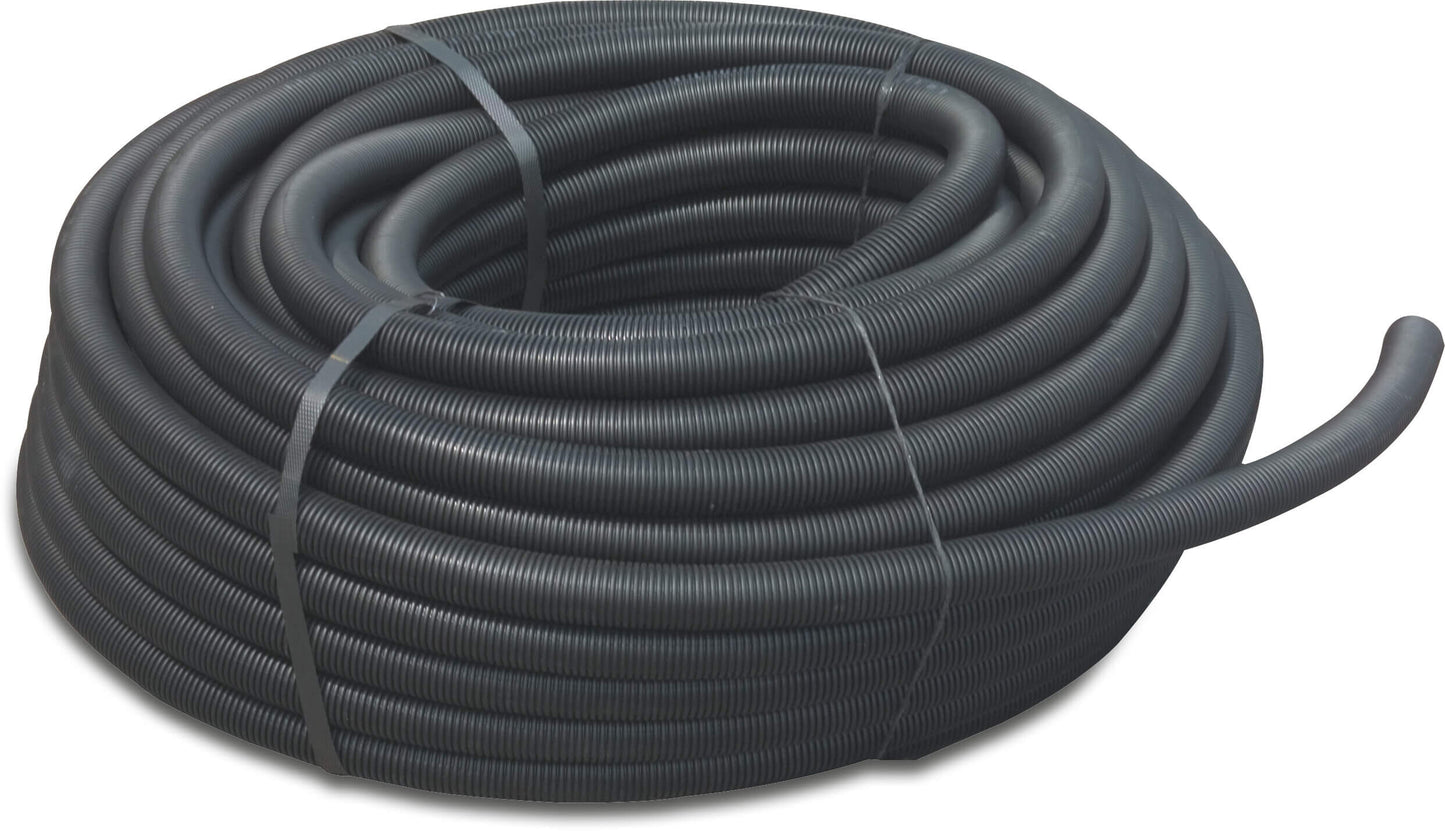 Flexibles Mantelrohr PVC-U 29 mm x 3 mm Glatt Schwarz 25m (VE: 25 m)