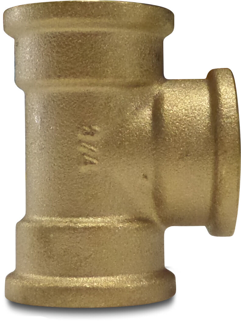 Profec Nr. 130 T-Stück 90° Messing 3/4" x 1/2" x 3/4" Innengewinde 30bar Typ Leicht