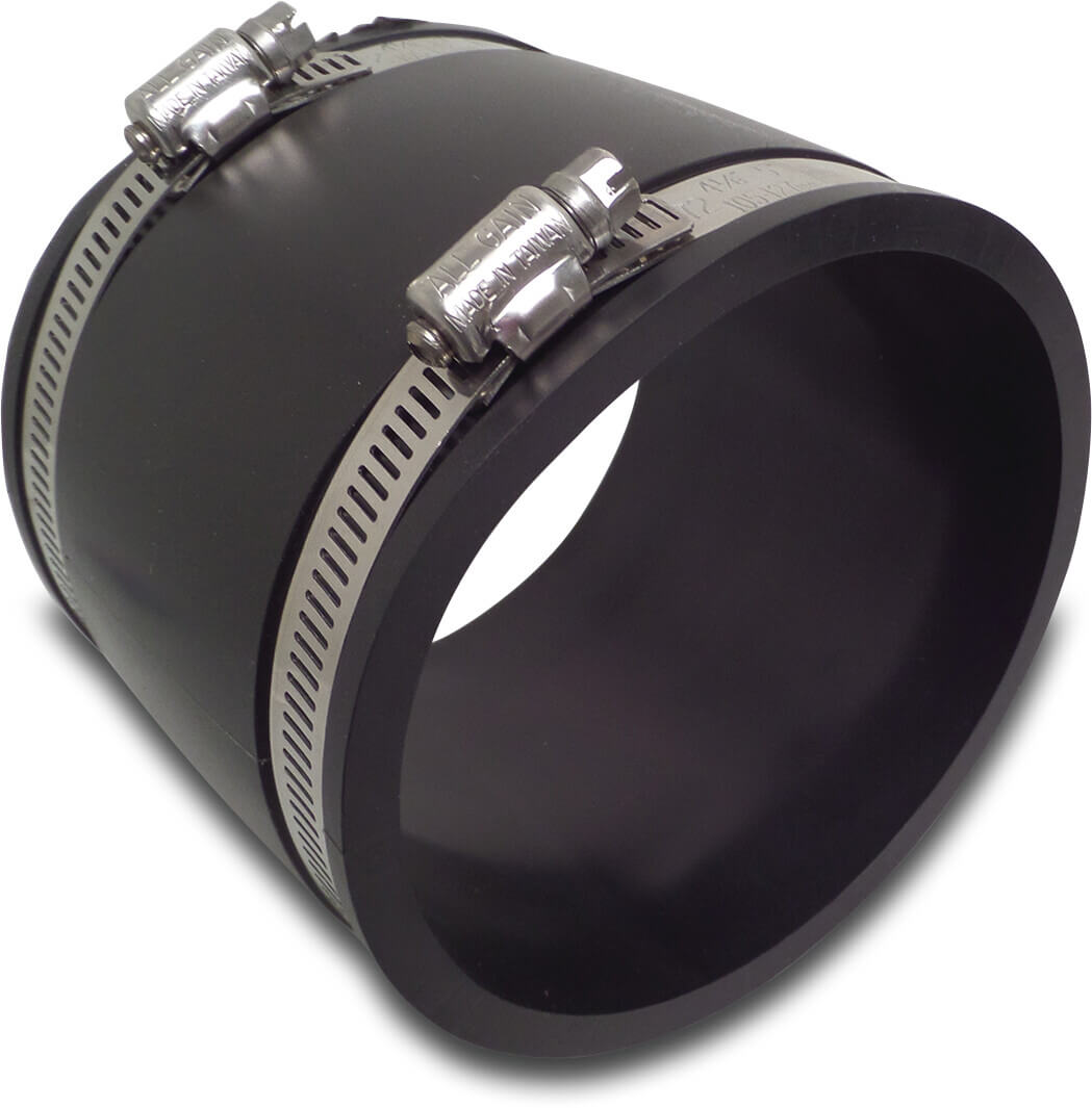 Flexible Muffe PVC Elastomer Schelle Schwarz