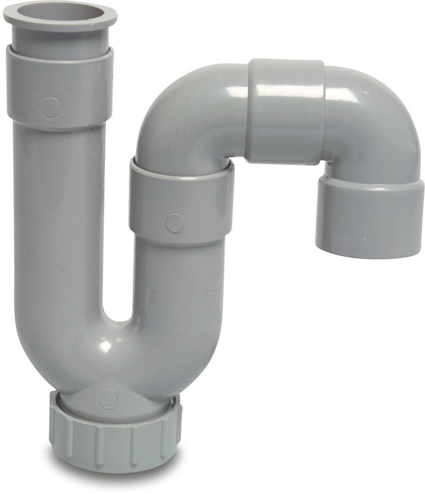 Siphon PVC Klebemuffe Grau Typ P+S