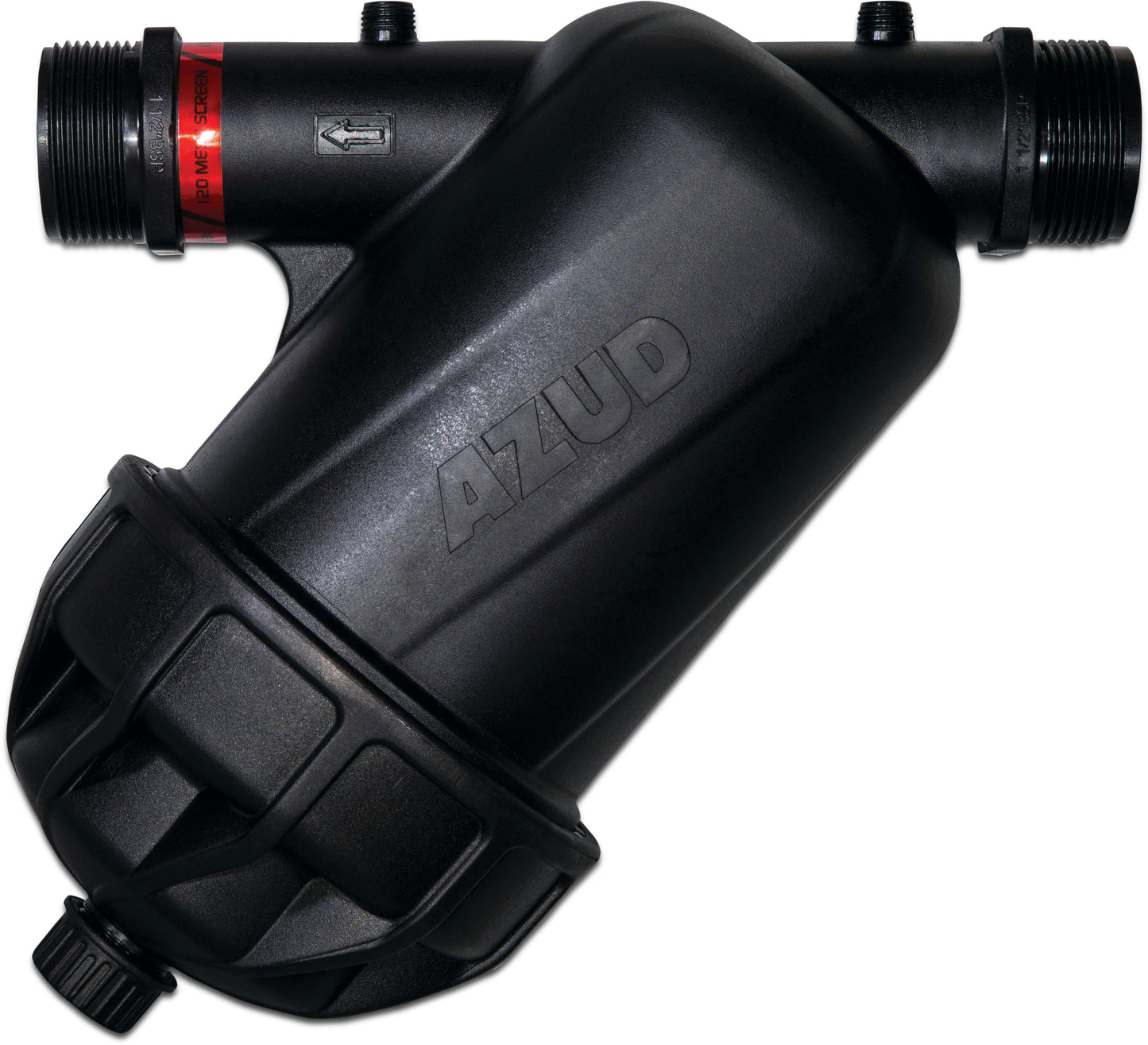 Azud Inline-Filter Kunststoff 1" Außengewinde 8bar 130micron Edelstahl 316 Schwarz Typ Modular 100 Screen