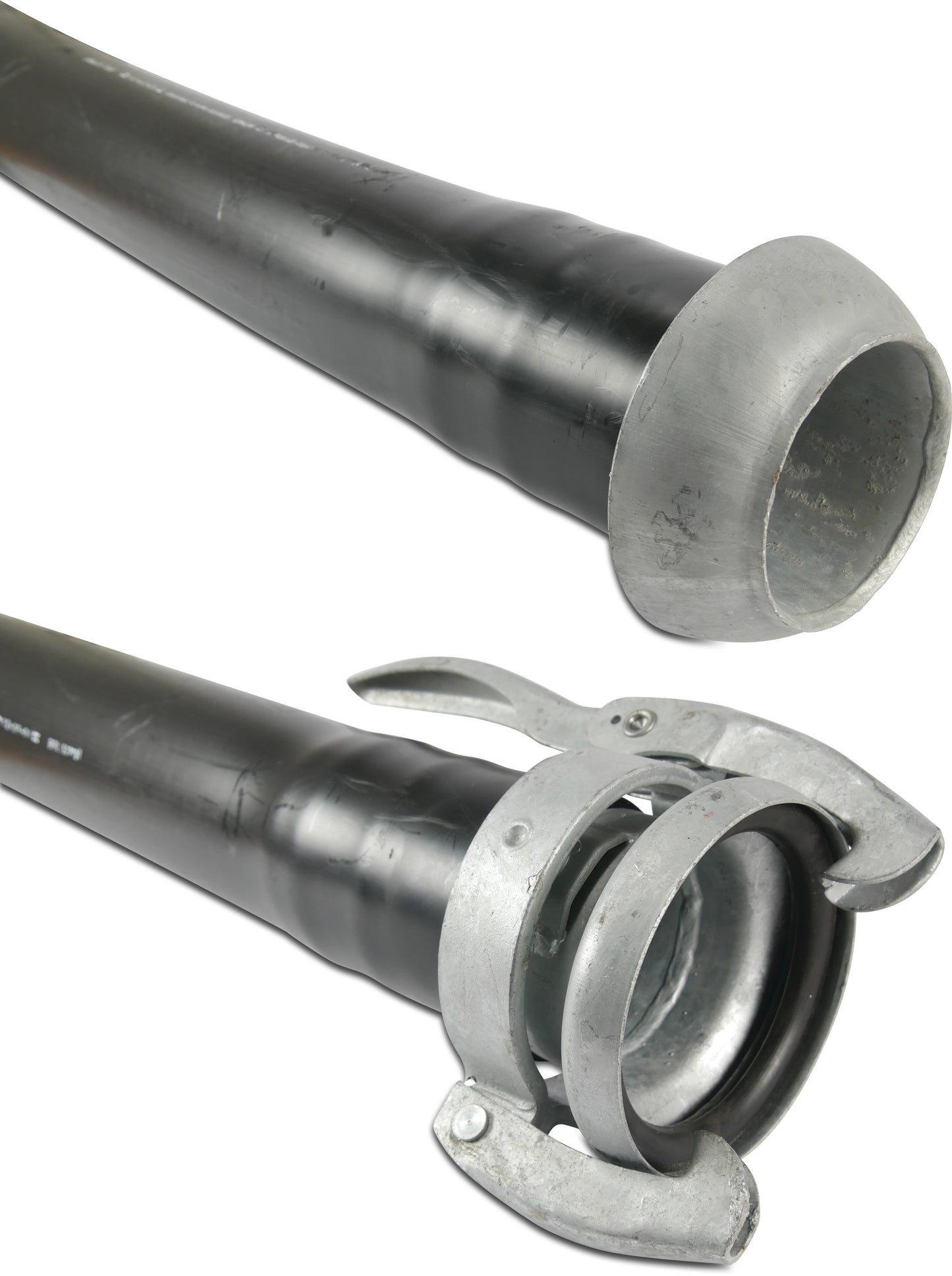 Schnellkupplungsrohr PE40 regeneriert 108 mm M-Teil Kardan x V-Teil Kardan 6m Typ Kardan