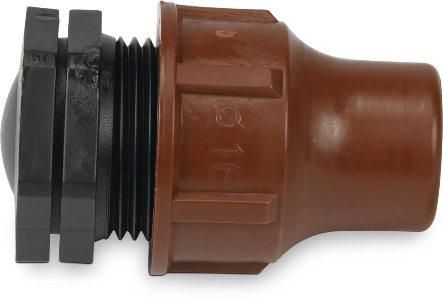 Endstopfen PP 16 mm lock Braun Typ BF-plug lock (VE: 10 St.)