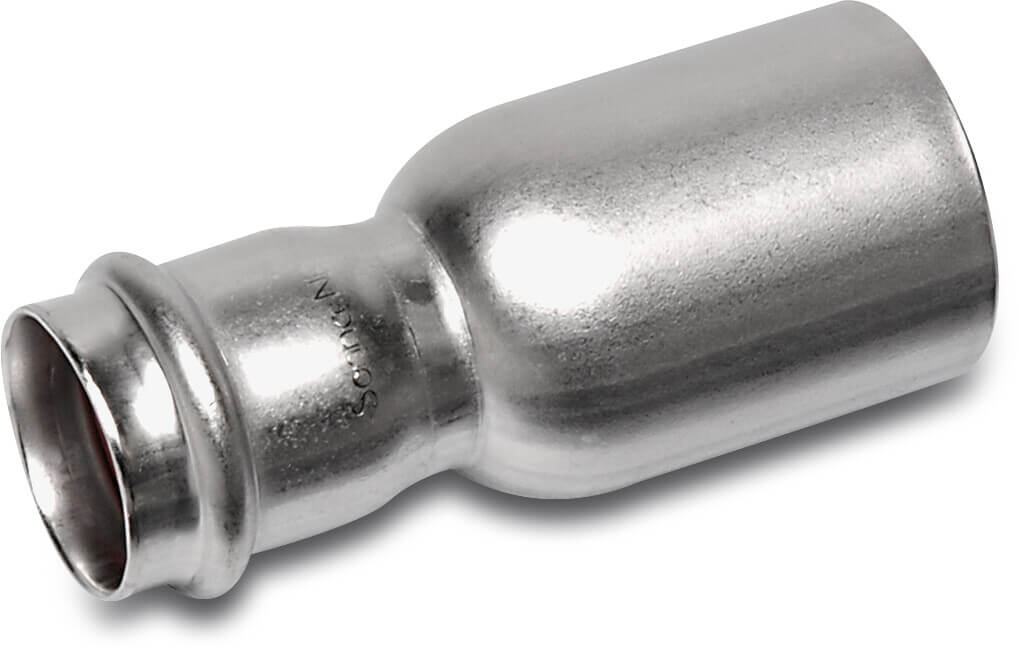 Bonfix Übergangsadapter Edelstahl 316L Stutzen x Pressmuffe KIWA