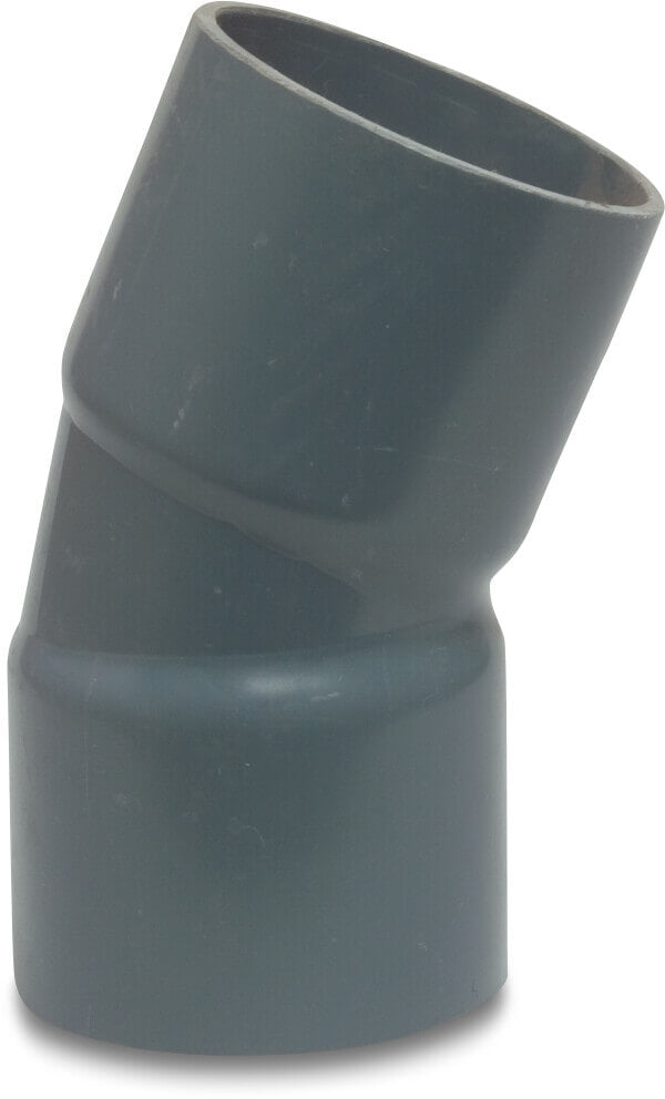Profec Bogen 22,5° PVC-U Klebemuffe 12,5bar Grau Typ aus Rohr hergestellt