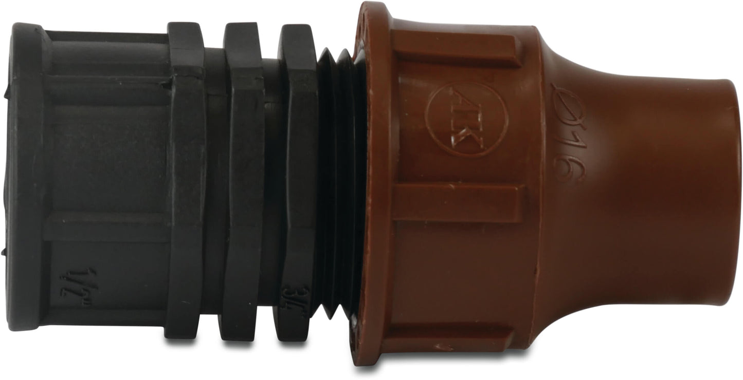 Kupplung PP lock x Innengewinde 6bar Braun Typ BF-62-75 lock