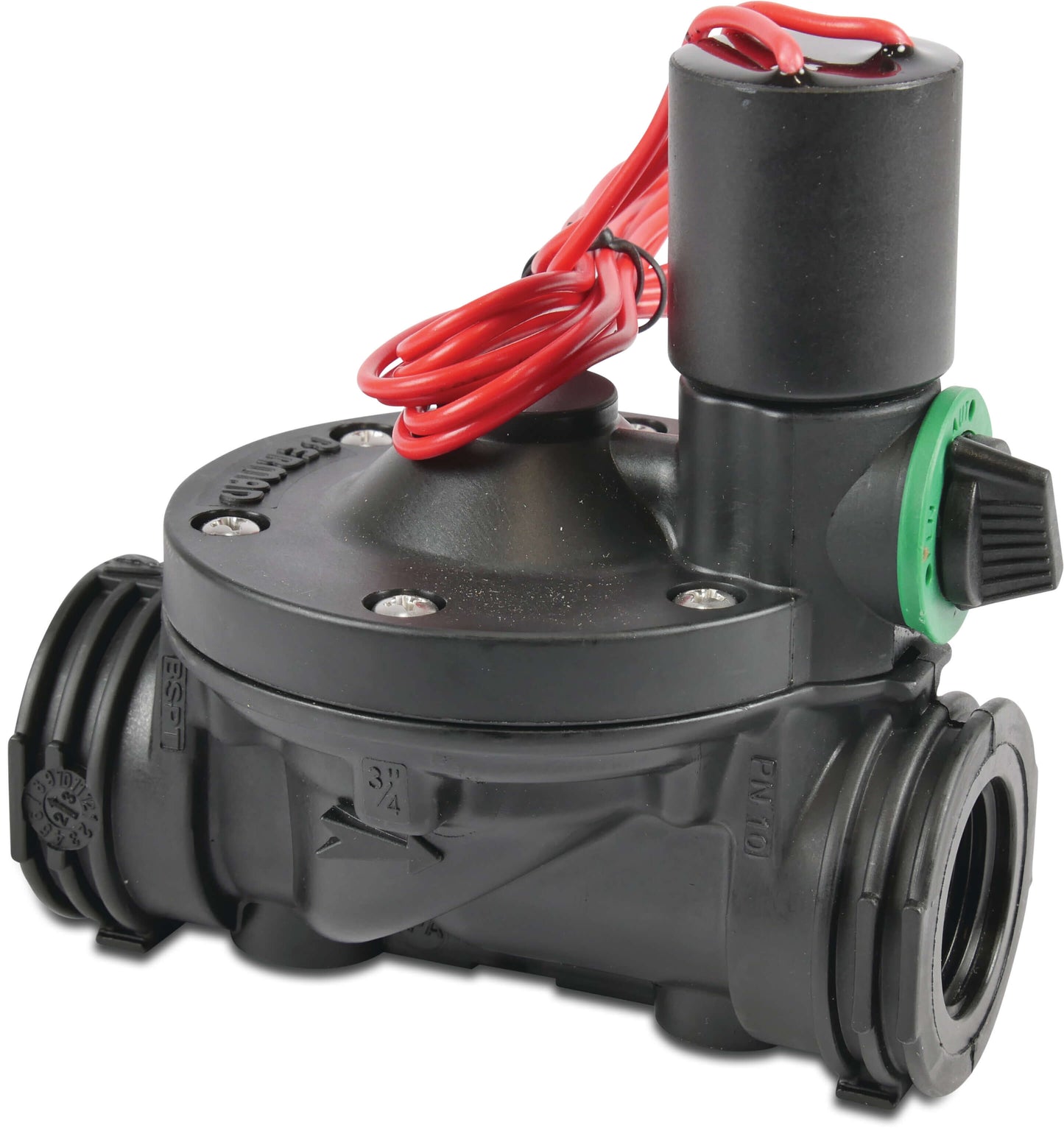 Bermad 200 Ohne flow control Magnetventil glasfaserverstärktes Nylon 3/4" Innengewinde 10bar 24VAC Schwarz