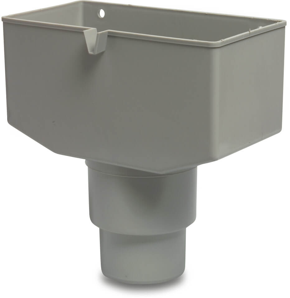 Regenwasserüberlauf PVC-U 80/100 mm Grau Typ T1