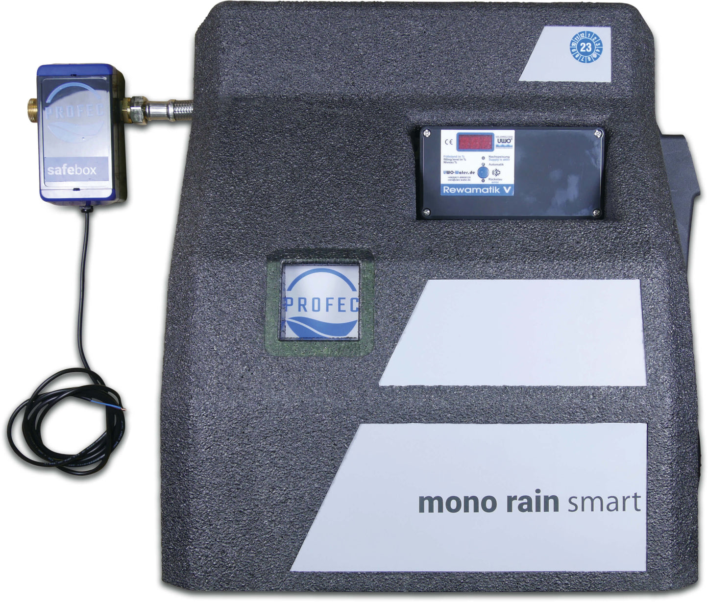 Profec Regenwasser Versorgungsmanager 4bar Schwarz DVGW Typ Mono rain smart inkl. selbstansaugender Pumpe