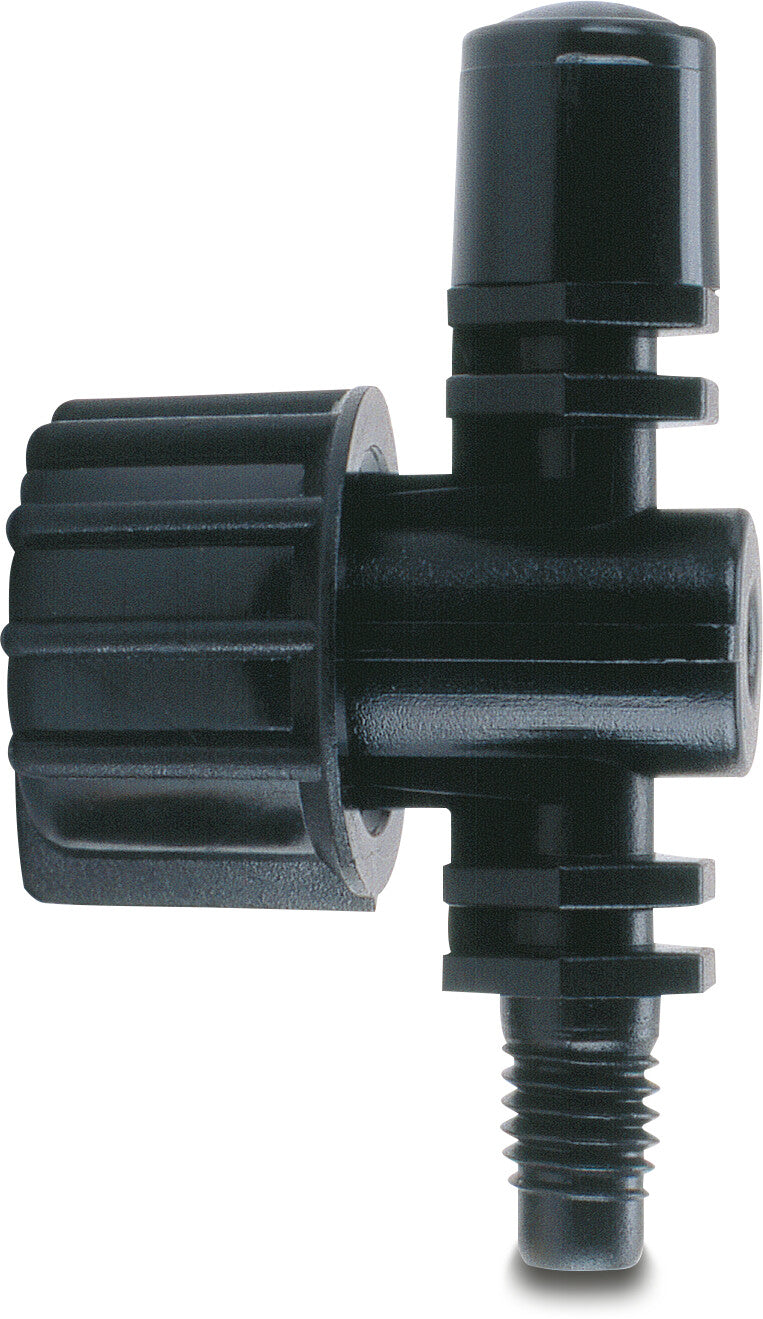 Mini Düse Kunststoff 6 mm Tülle 180° Schwarz Typ XS-180 (VE: 10 St.)