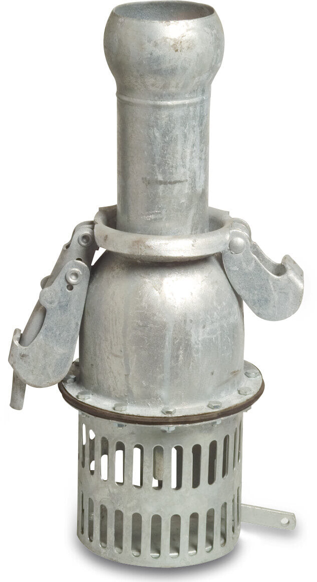 Fußventil Stahl Verzinkt 108 mm M-Teil Bauer