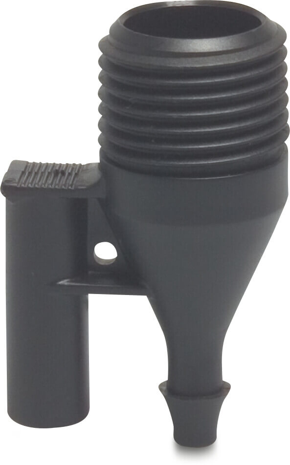 NaanDan Adapter PE 1/2" x 4/7 mm x 6 mm Außengewinde x Tülle Schwarz Typ Stand 50 (VE: 10 St.)