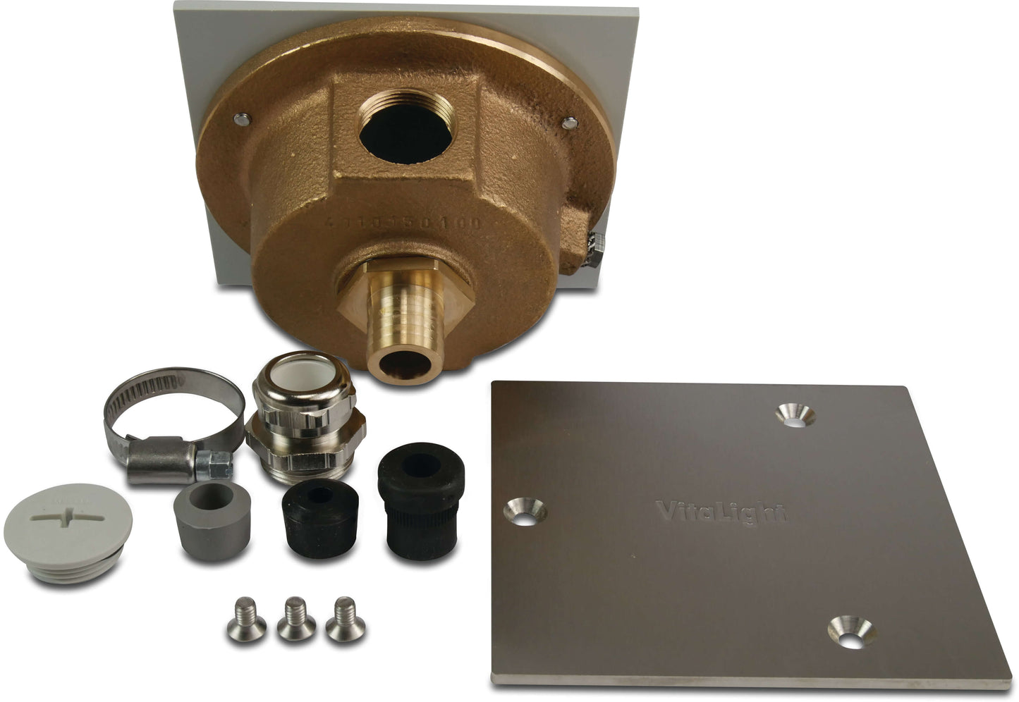 Anschlussbox 1 1/2" Innengewinde Rotguss