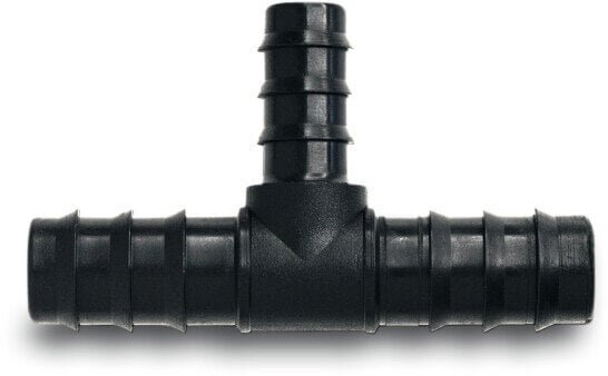 T-Stück 90° PP 16 mm x 20 mm x 16 mm Tülle Schwarz (VE: 10 St.)