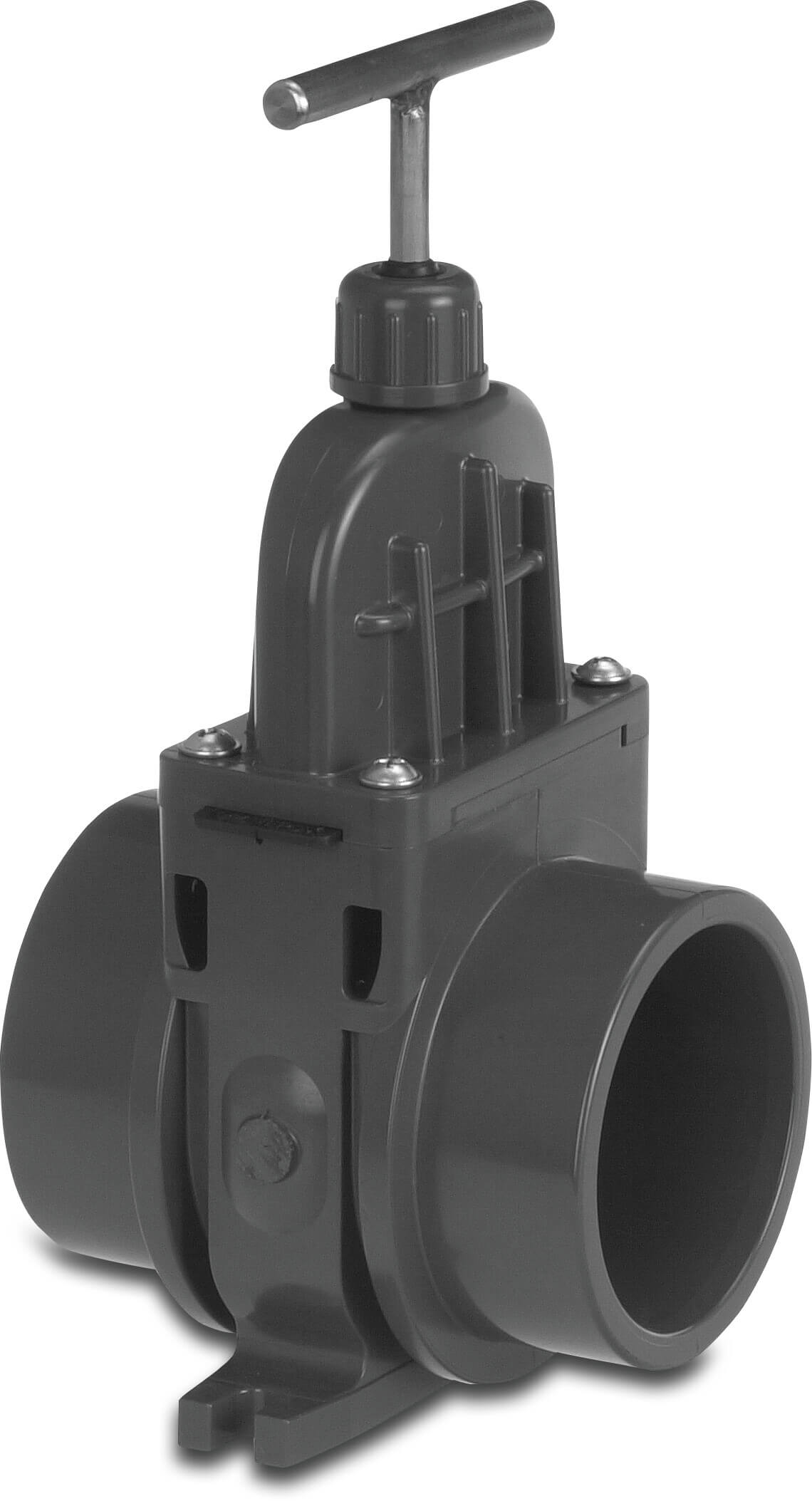 VDL Zugschieber PVC-U Klebemuffe 0.5bar Grau