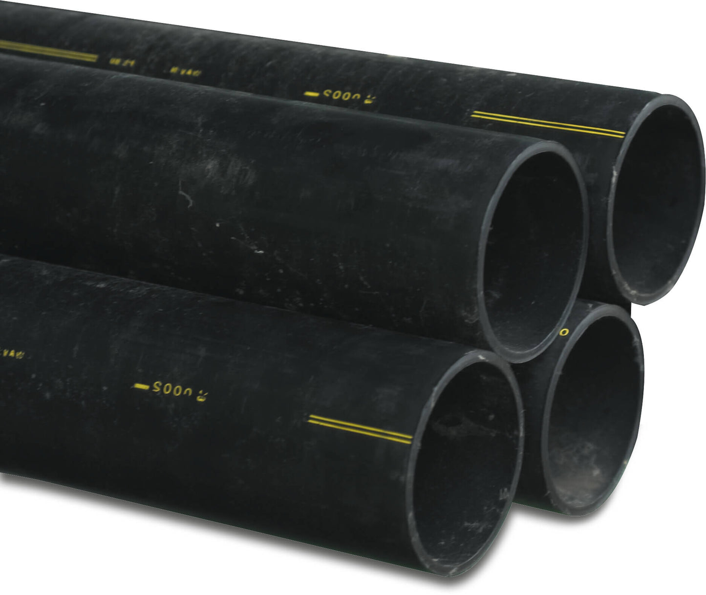 Abflussrohr PE80 90 mm x 3,5 mm Glatt SDR26 4bar Schwarz 5m KOMO/BENOR