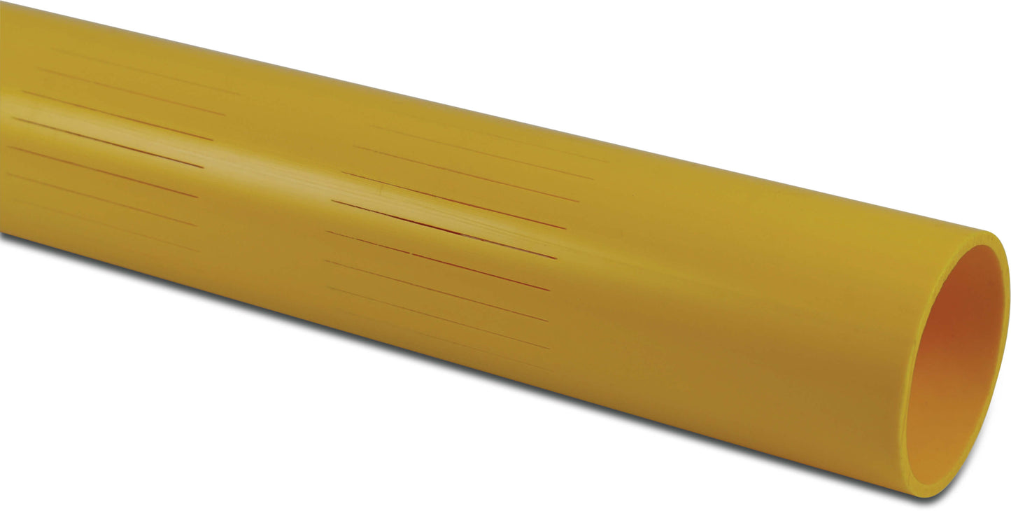Filterrohr Hostalit 60 mm Klebemuffe x Glatt 10bar 1m 0,3 mm Gelb 4m