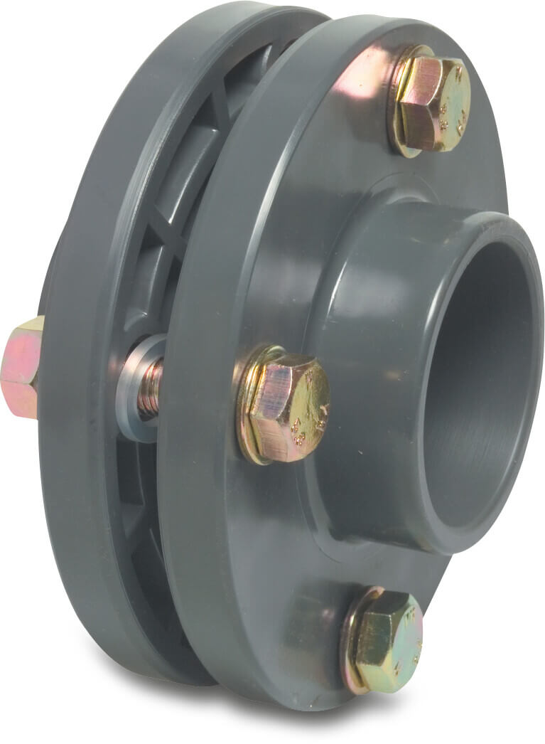 Profec Flanschsatz PVC-U 75 mm Klebemuffe 10bar DN65 Grau PN10/16