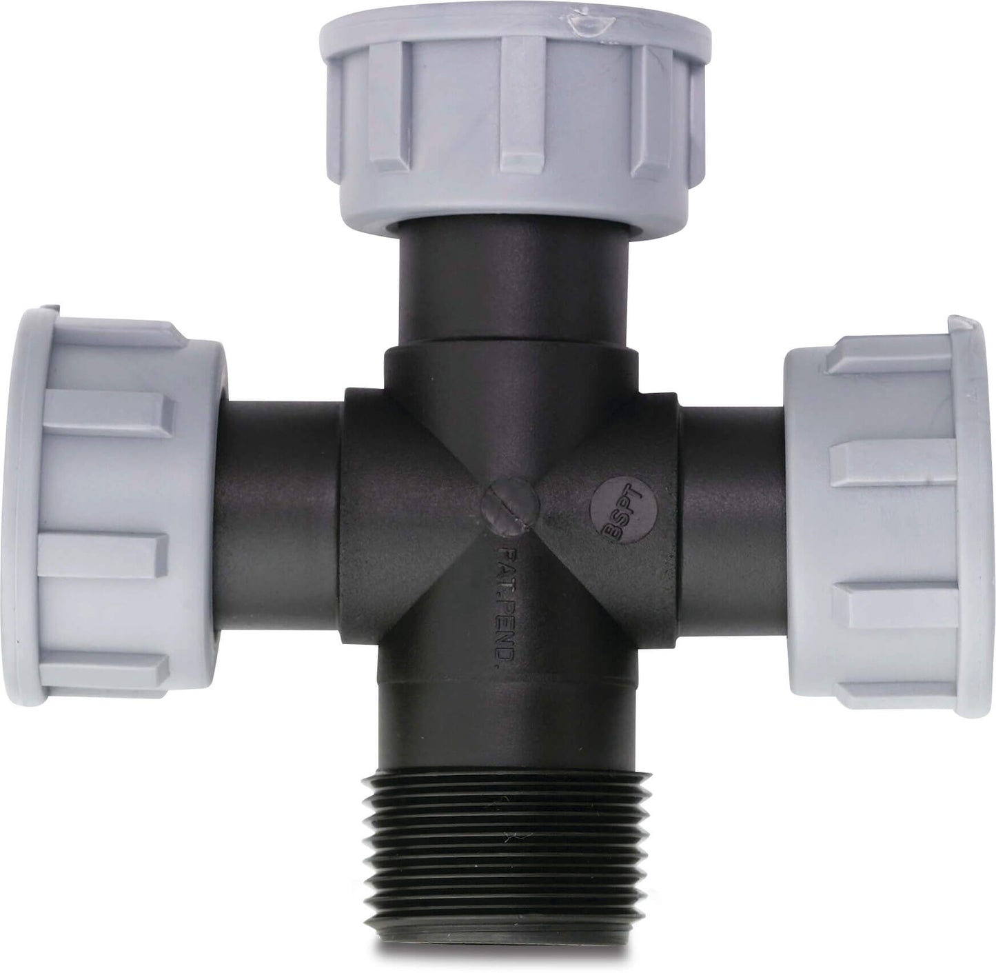 Tavlit Swivel Kreuzstück 90° PP Innengewinde x Innengewinde x Innengewinde x Außengewinde 10bar Typ with O-ring