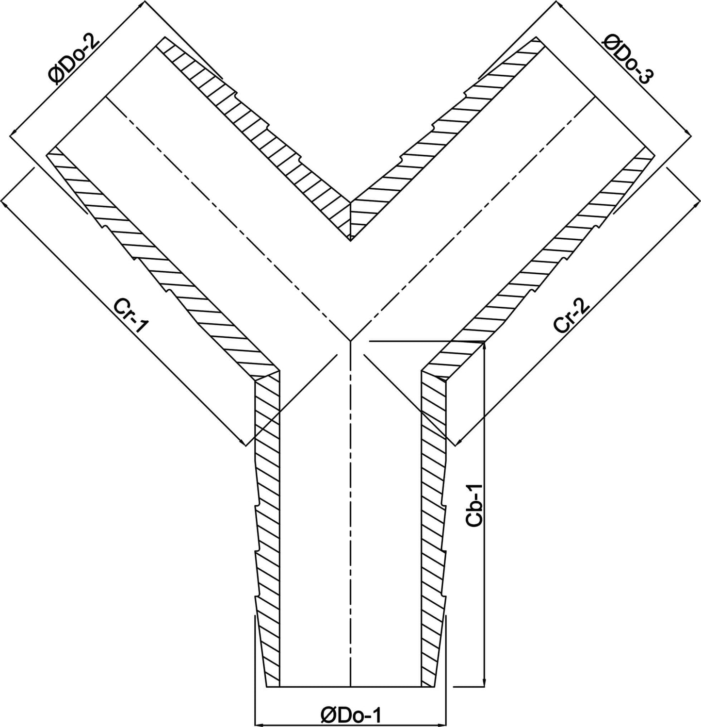 Y-Stück Nylon Schlauchtülle 10bar Weiß