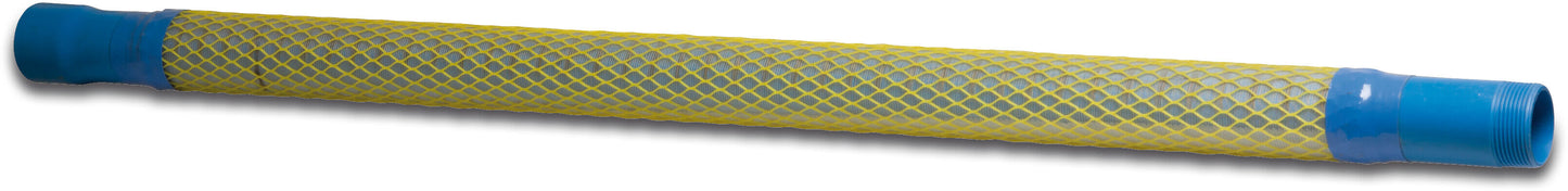 Gewebefilter PVC-U 1 1/ Innengewinde x Außengewinde Blau 1m Typ nylon Filterstrumpf