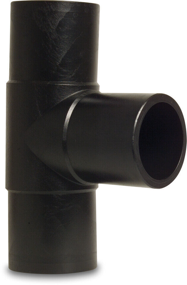 Profec T-Stück 90° PE100 Stutzen SDR17 6bar 10bar Schwarz DVGW