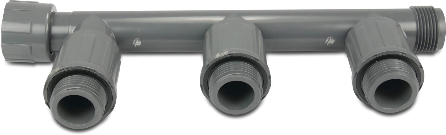 Rain Bird RB1301-010 Verteilerstück PVC 1" Überwurfmutter IG x Außengewinde 10,5bar Grau 1-Gruppe