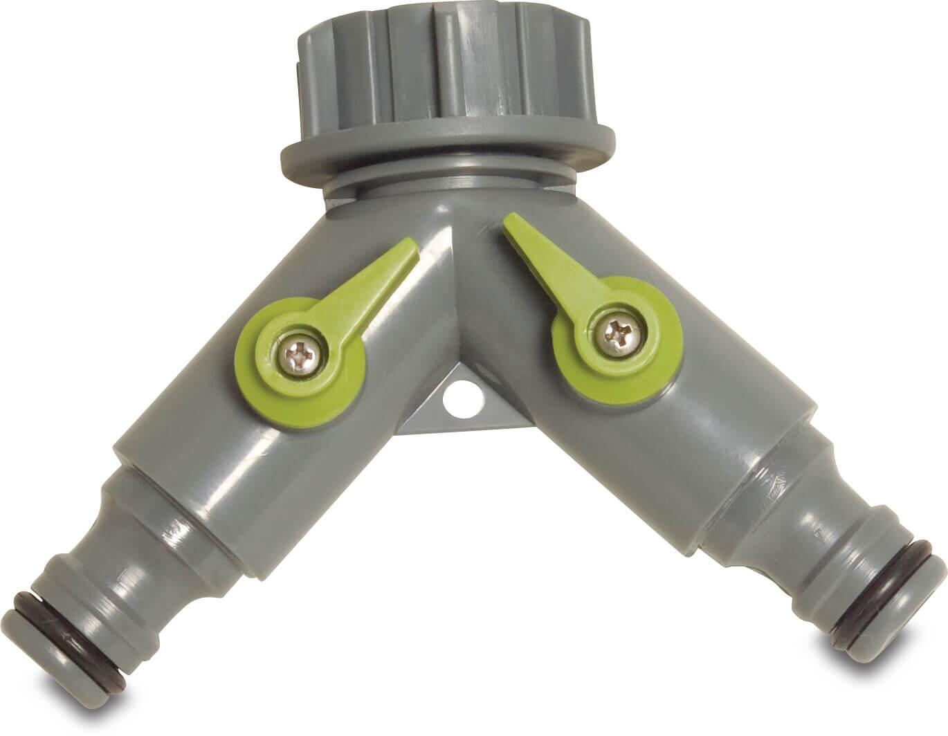 Flotide 2-Wege Venti PVC-U 3/4" Überwurfmutter IG x Klickstecker x Klickstecker Grau/Grün