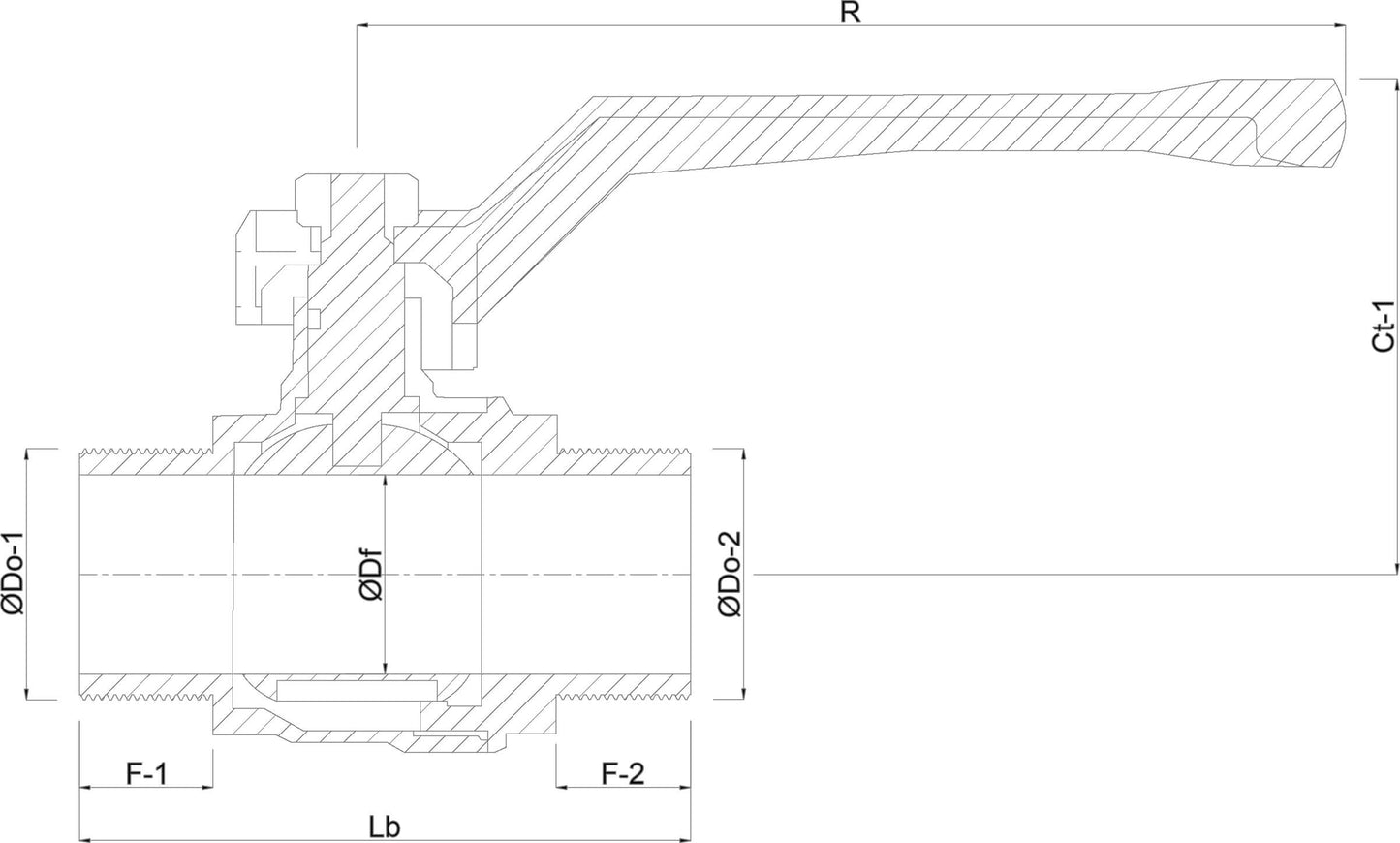 VIR Kugelhahn Messing Verchromt Außengewinde 40bar WRAS/VA Typ K348
