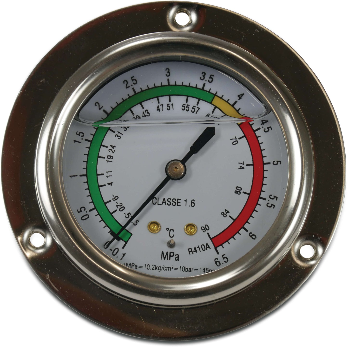 Einbau-Druckmesser 0-55bar Gas R 32 (-15°C)