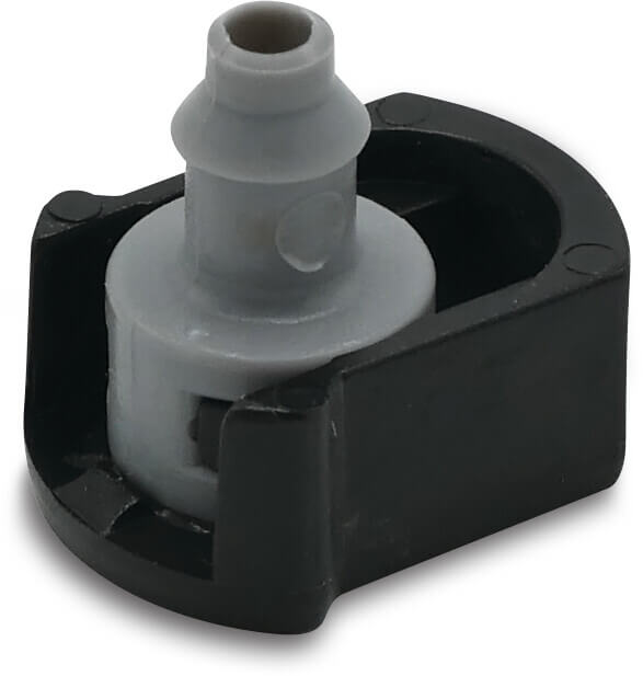 NaanDan Fast-n-Fast connector 4/7 mm Schwarz/Grau (VE: 10 St.)