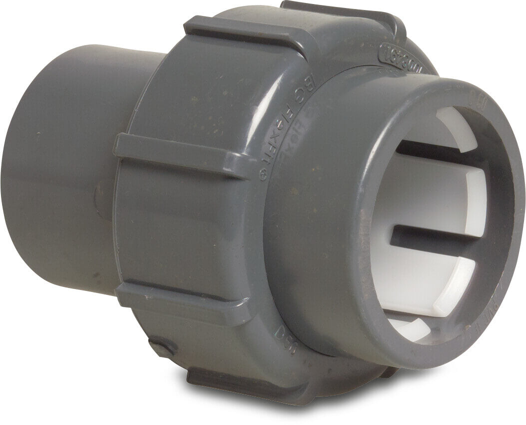 Verschraubung PVC-U Klemm x Klebemuffe 4bar Grau