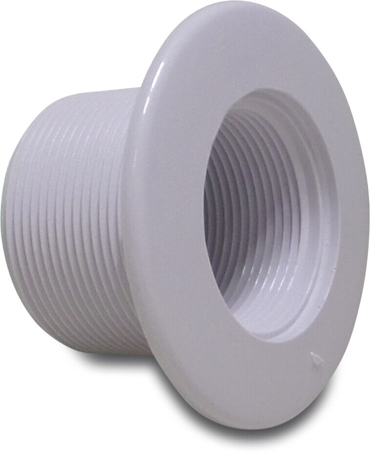 Hayward Einlassarmatur ABS 1 1/2" x 2" Innengewinde x Außengewinde Weiß Betonbecken