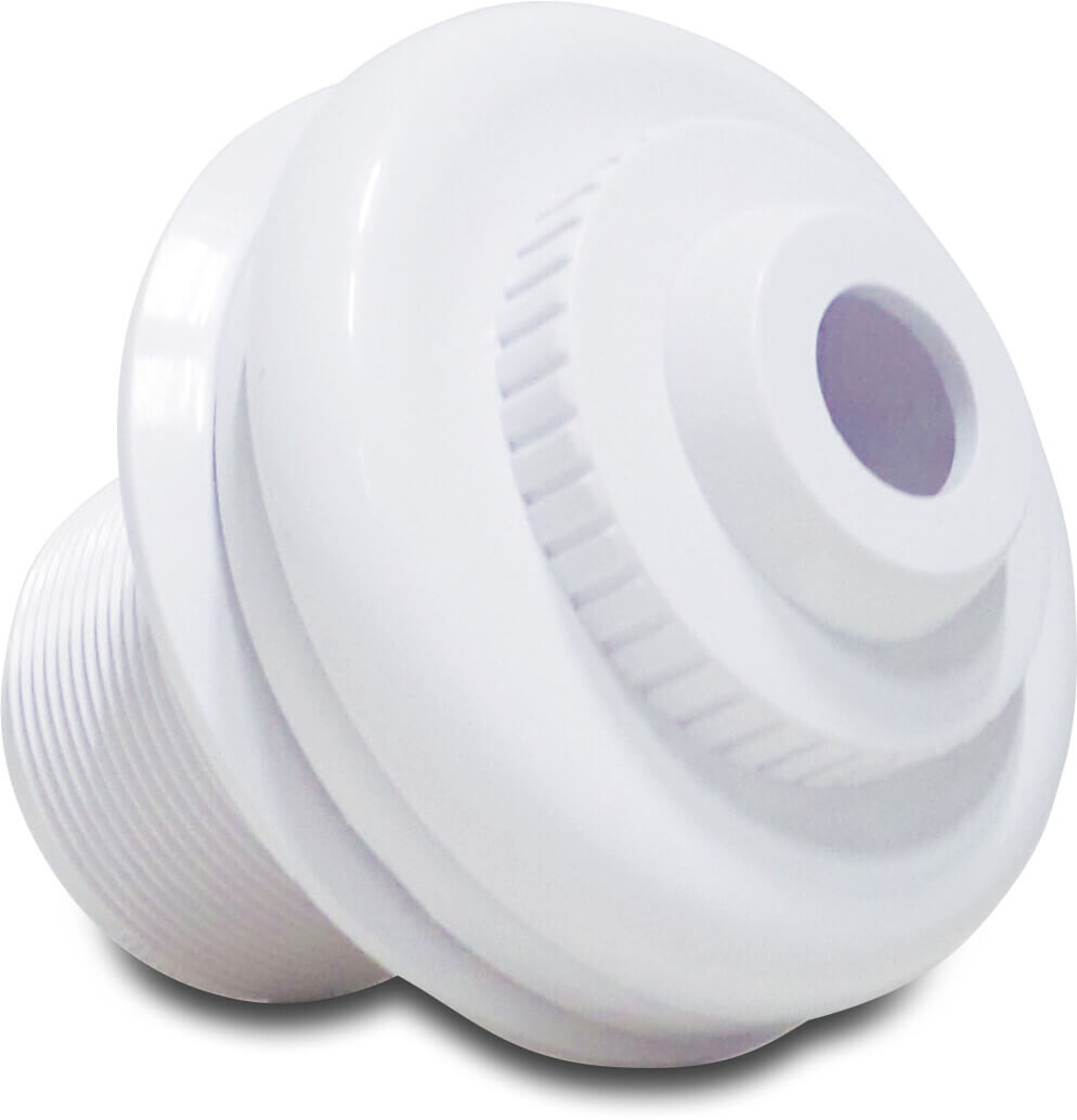 Hayward Verstellbare Einlaufdüse ABS 1 1/2" x 2" Innengewinde x Außengewinde Weiß 19mm Düse