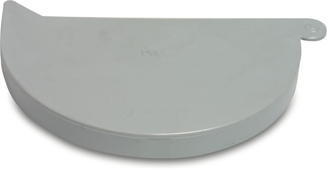 Kappe PVC-U 125 mm Klebe Grau Typ Links