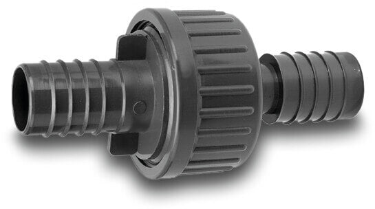 VDL Rückschlagklappe PVC-U 17 mm Schlauchtülle Grau
