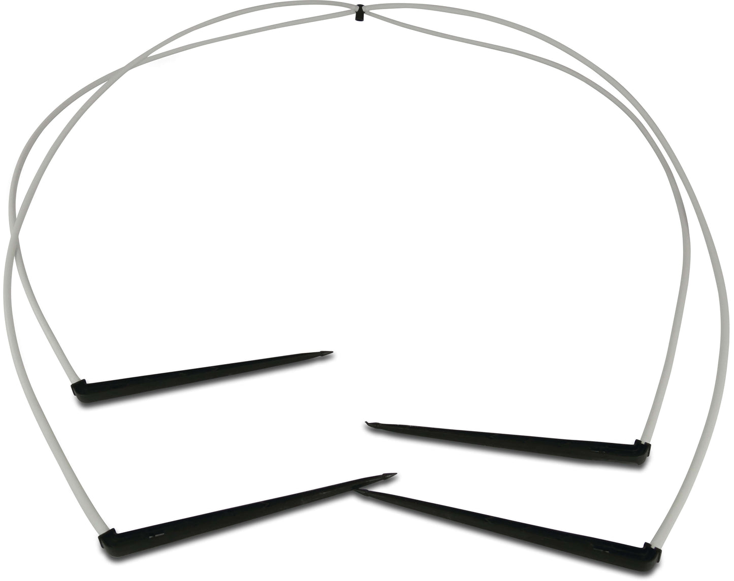 NaanDan 4-Wege-Verteiler Kunststoff Taper F 80cm Schwarz/Weiß Typ Click Tif, tubing with angle labyrinth stake