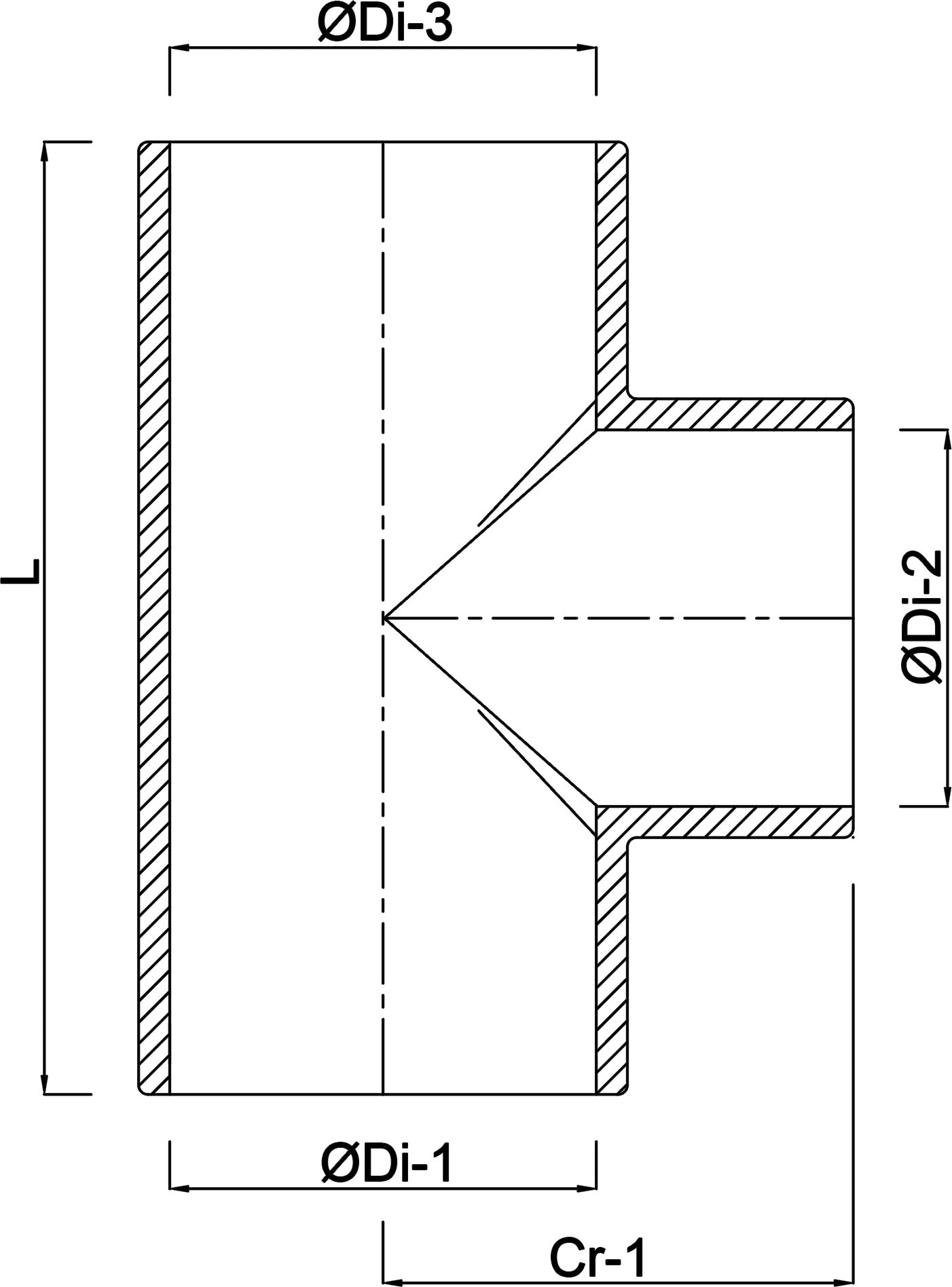 VDL T-Stück 90° PVC-U Klebemuffe x Klebemuffe/Klebestutzen x Klebemuffe 10bar Grau