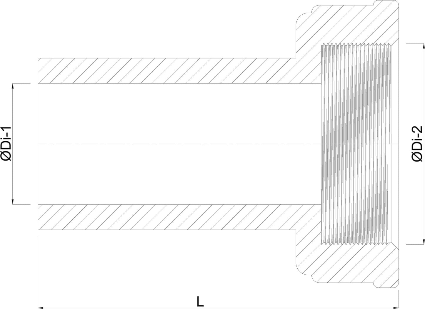 VDL 2/3 Verschraubung PVC-U 32 mm x 1 1/4" Klebemuffe x Überwurfmutter IG 16bar Grau