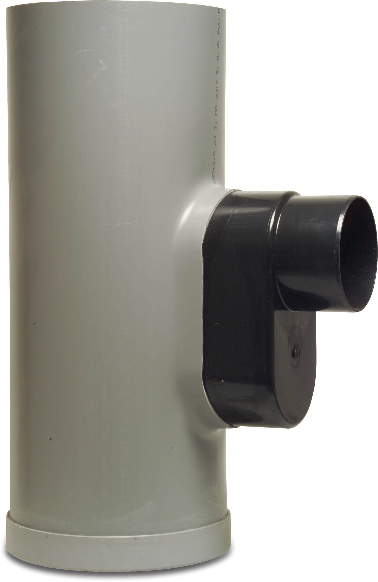 Unterteil PVC-U 250 mm x 125 mm Stutzen Grau