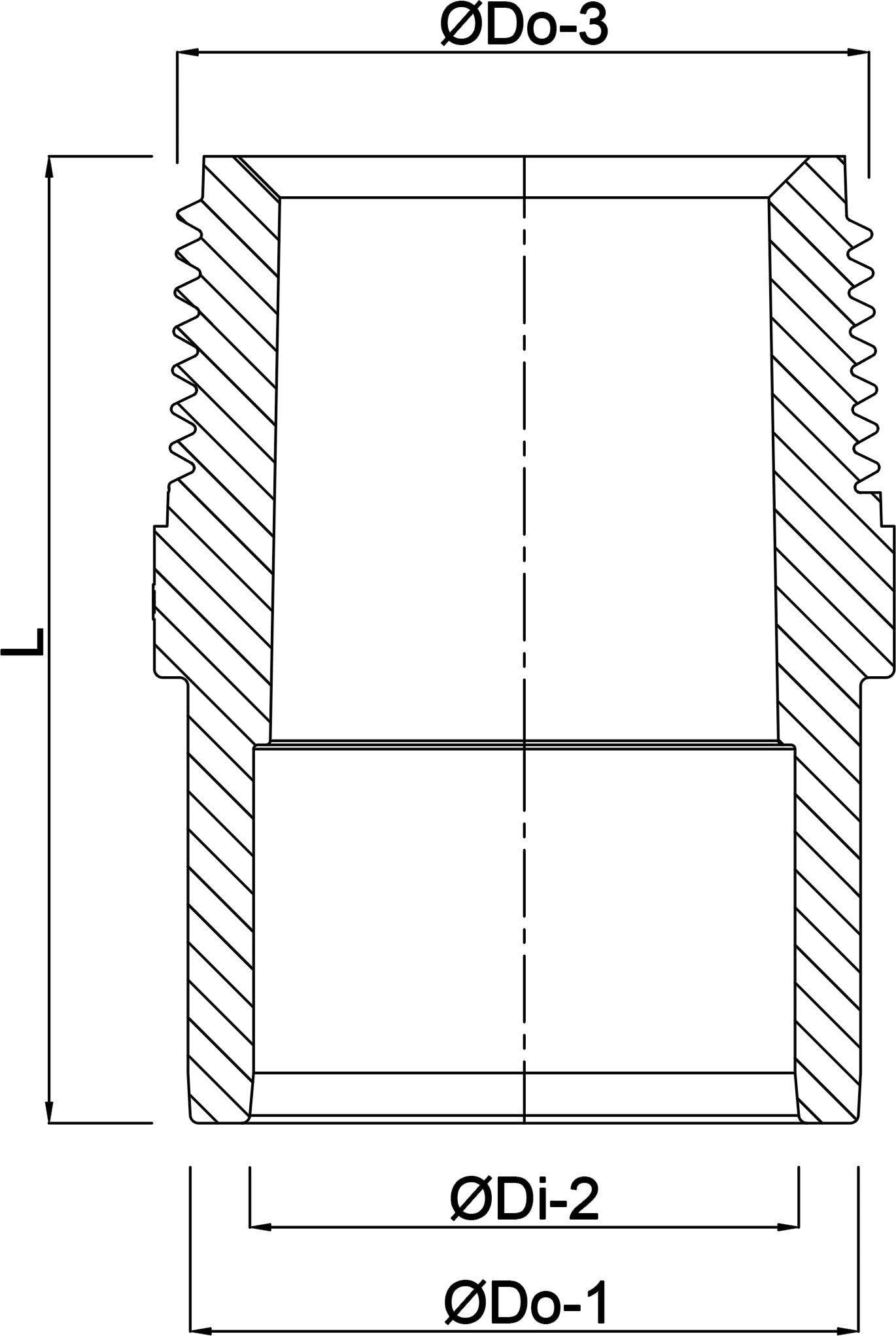 VDL Übergangsnippel PVC-U Klebemuffe/Klebestutzen x Außengewinde 10bar Grau Typ aus Rohr hergestellt
