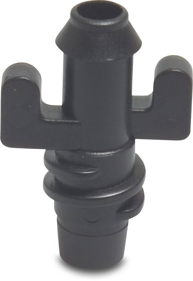 NaanDan Adapter Kunststoff 4/7 mm Bayonet V-Teil x Tülle/Einsteck Schwarz (VE: 10 St.)