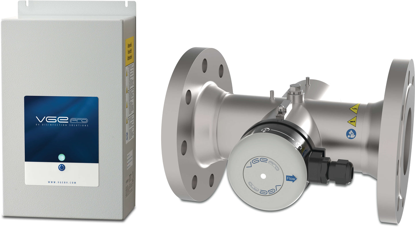 VGE Pro Medium pressure lamp UV system Edelstahl 316L DN80 DIN Flansch 10bar Typ 600-85 Compact